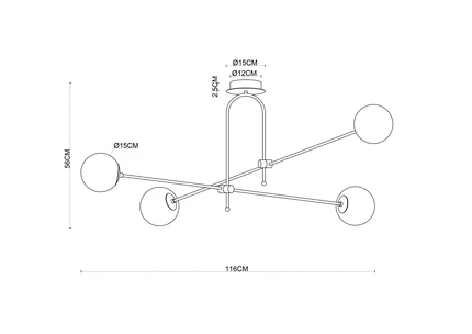 Люстра на штанге Arte Lamp MATTINO A8625PL-4GO